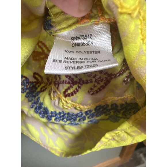 Uncle Frank Embroidered Bright Floral Boho Festival Dress Women’s Size Medium - Picture 6 of 9